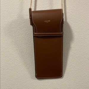 Celine Brown Leather Sunglasses Bag